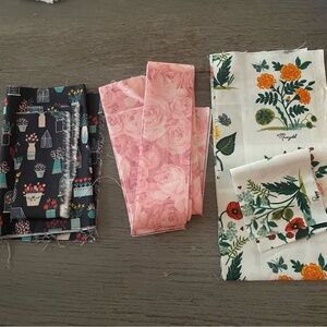 Floral and Botanical Scrap Fabric Bundle